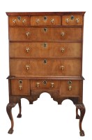 Lot 1308 - An 18th Century oak and walnut veneered chest...