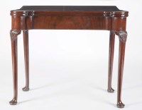 Lot 1311 - A George II and later mahogany card table, the...