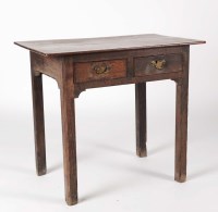 Lot 1336 - An 18th Century rectangular oak side table,...