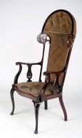 Lot 1345 - A late Victorian mahogany hall porters style...