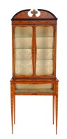 Lot 1363 - An American satinwood display cabinet, the...