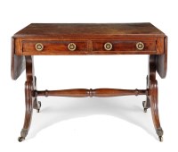 Lot 1364 - A late Georgian mahogany sofa table, with a...