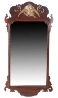 Lot 1369 - A Georgian style mahogany wall mirror, the...