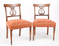 Lot 1394 - A set of four George IV mahogany dining chairs,...