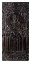 Lot 1396 - An antique carved oak panel, with carved...