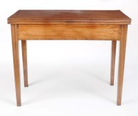 Lot 1397 - A Georgian rectangular mahogany tea table with...