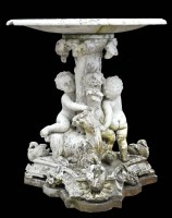 Lot 1422 - A fine carved dove-grey marble fountain, 18th...