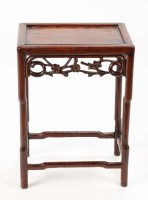 Lot 1443 - A late 19th Century small Chinese padouk wood...