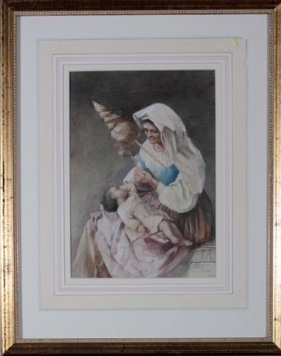 Lot 41 - Margaret Gillies (1803-1887) AN ITALIAN MOTHER...