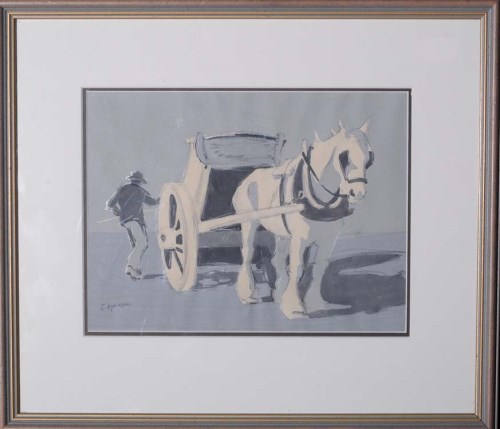 Lot 57 - John Atkinson (1863-1924) A HORSE AND CART...