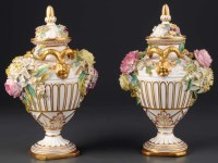 Lot 236 - Zachariah Boyle, Hanley: a pair of floral...