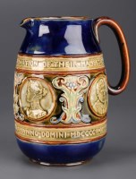 Lot 237 - Royal Doulton: a stoneware jug commemorating...
