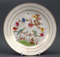 Lot 254 - A Swansea plate, circa 1815-20, painted with...