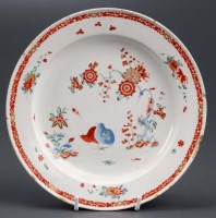 Lot 263 - Bow: a ''Quail'' pattern plate, circa 1756-60,...