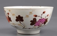 Lot 265 - A Worcester bowl, 1760's, painted in loose...