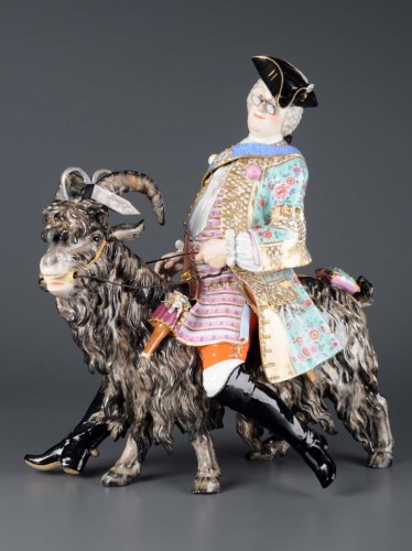 Lot 273 - A Meissen model of Count Bruhl's tailor, late...