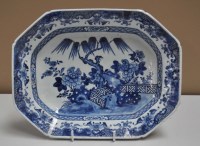 Lot 329 - A blue and white ashette, of canted...