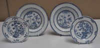 Lot 332 - A group of four 18th Century blue and white...