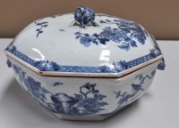 Lot 341 - An 18th Century blue and white export tureen,...