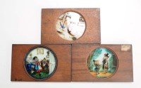 Lot 392 - Three comic magic lantern slides, one of a...