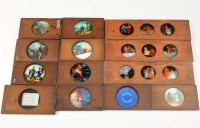 Lot 395 - Three copper-plate slider magic lantern slides,...