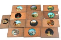 Lot 396 - A collection of magic lantern slides, all hand...