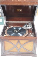 Lot 444 - An HMV model 130 table top gramophone, with...