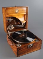 Lot 451 - A Beltona portable gramophone, with 10in....