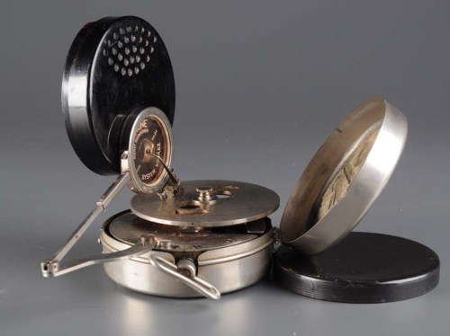 Lot 452 - A Mikiphone pocket phonograph, with sound box,...