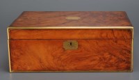 Lot 503 - A 19th Century brass bound walnut writing...