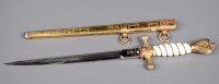 Lot 534 - A German WWII Naval officer's dagger, with...