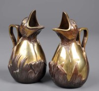 Lot 541 - After Jean Garnier: a pair of cast bronze...