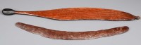 Lot 547 - An Aboriginal bullroarer, with resin terminal...