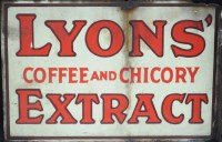 Lot 552 - A Lyons' enamel sign, circa 1930's, 'Lyons'...