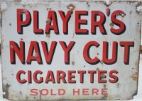 Lot 554 - A Players cigarette enamel sign, circa 1930's,...