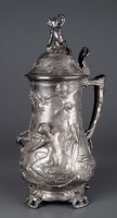 Lot 557 - An Art Nouveau WMF pewter covered vessel,...