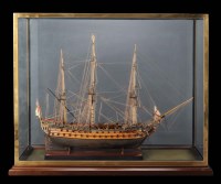 Lot 560 - A scale model of H.M.S. Bellona, fully rigged...