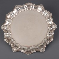 Lot 606 - A George V waiter, by Elkington & Co.,...