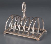 Lot 637 - A Victorian seven bar toast rack, by Walter &...