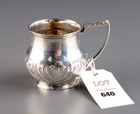 Lot 640 - A George III christening mug, by Rebecca Emes...