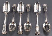 Lot 644 - Six George IV tablespoons, by Mitchell & Sons,...