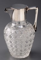 Lot 657 - An Edwardian cut glass and silver-mounted...