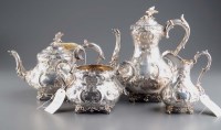 Lot 659 - A Victorian four-piece tea and coffee service,...