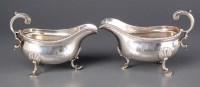 Lot 660 - Two George III gravy boats, by Jacob Marsh or...