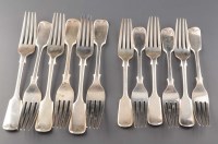 Lot 663 - Six Victorian table forks and six dessert...