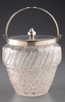 Lot 671 - A late Victorian cut glass and silver mounted...