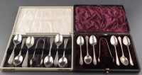 Lot 675 - Twelve Victorian coffee spoons and matching...