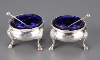 Lot 690 - Two George III table salts, by Thomas Shephard,...