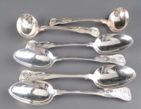 Lot 694 - Four Victorian tablespoons, by James McKay,...