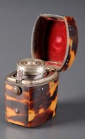 Lot 709 - A 19th Century tortoiseshell travelling...